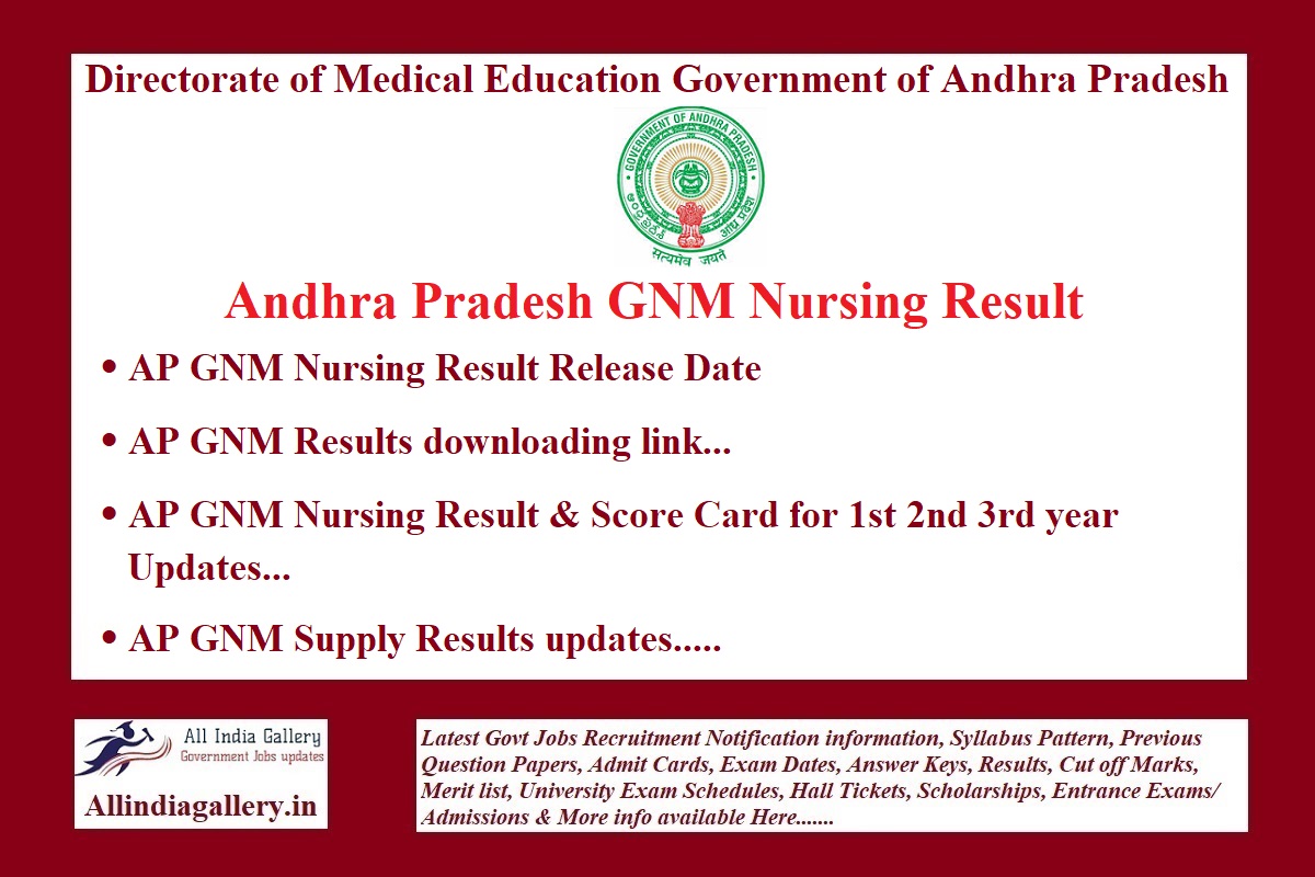 AP GNM Nursing Result