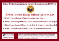 BPSSC Forest Range Officer Answer Key
