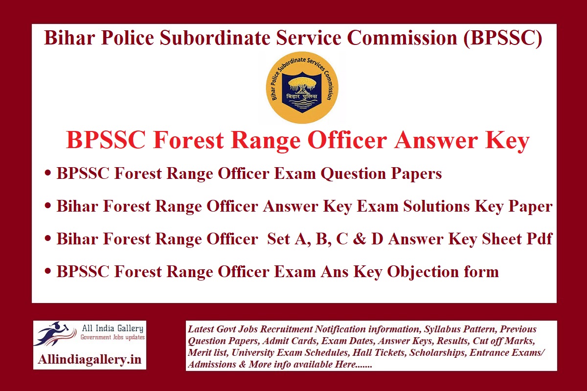 BPSSC Forest Range Officer Answer Key