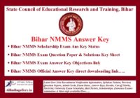 Bihar NMMS Answer Key