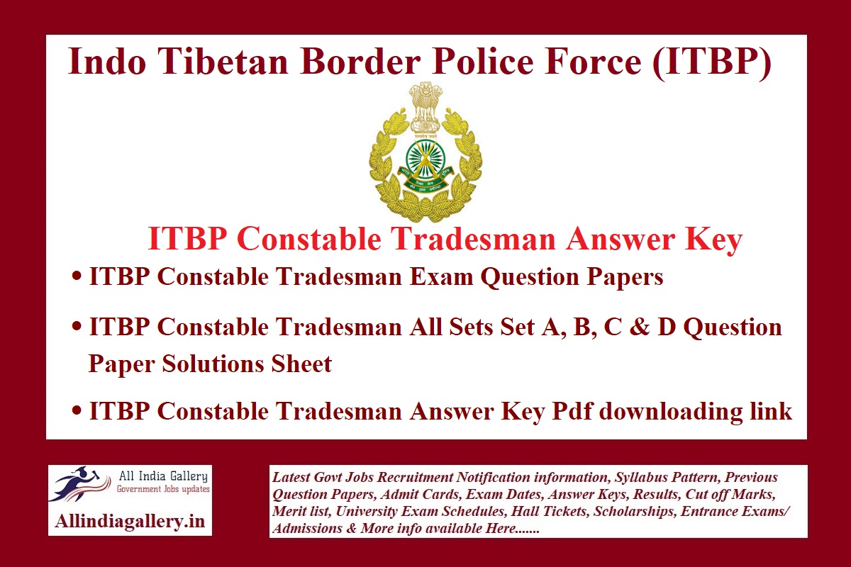 ITBP Constable Answer Key