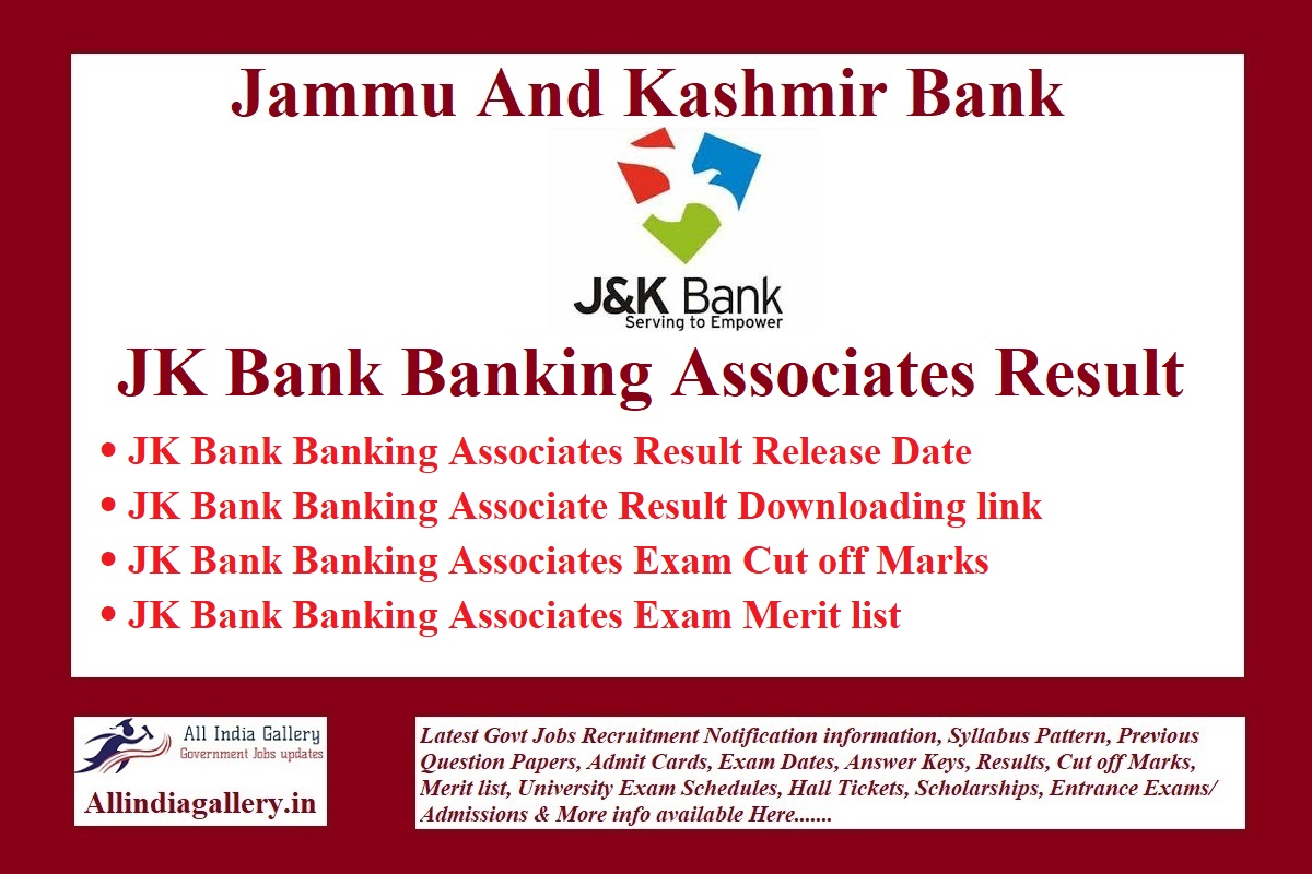 JK Bank Banking Associates Result