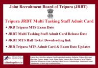 JRBT MTS Admit Card