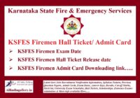 KSFES Firemen Hall Ticket