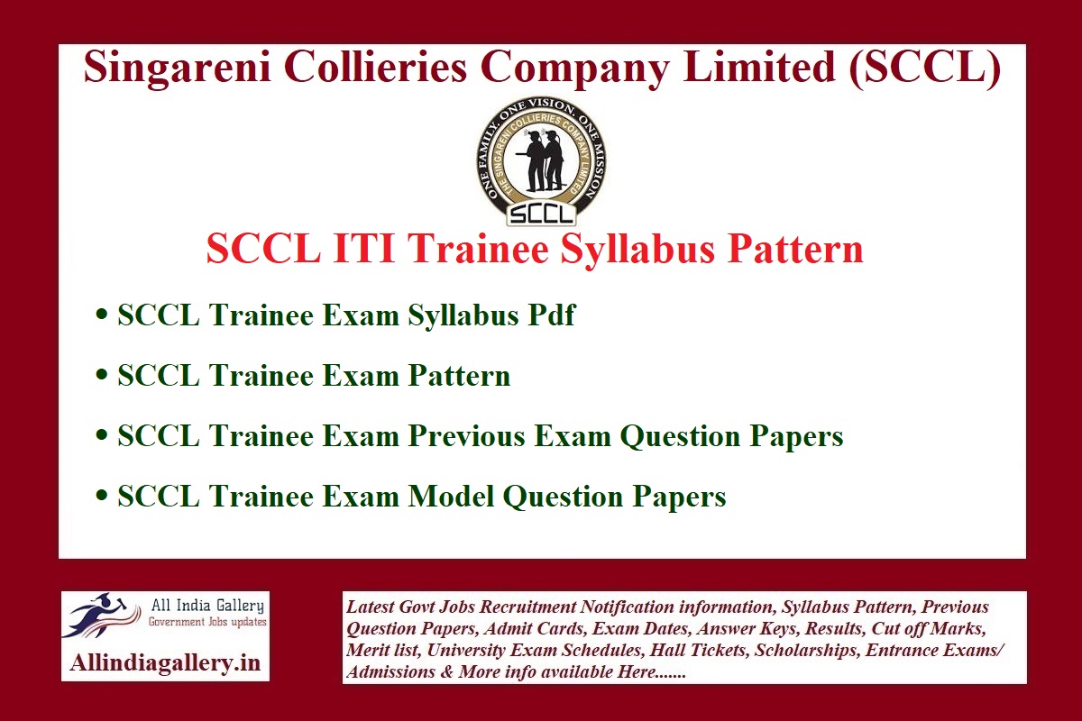 SCCL Trainee Syllabus Pattern