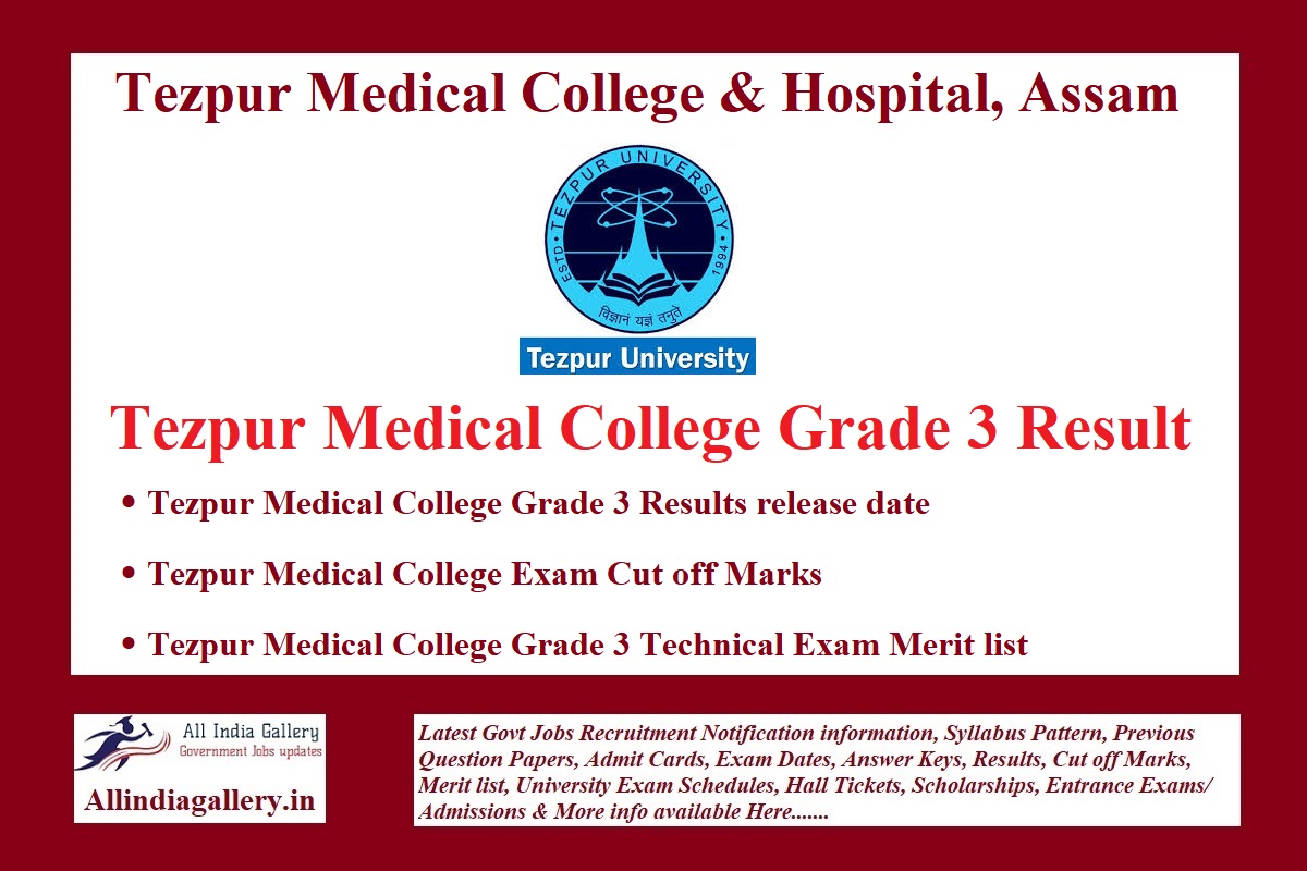 Tezpur Medical College Grade 3 Result