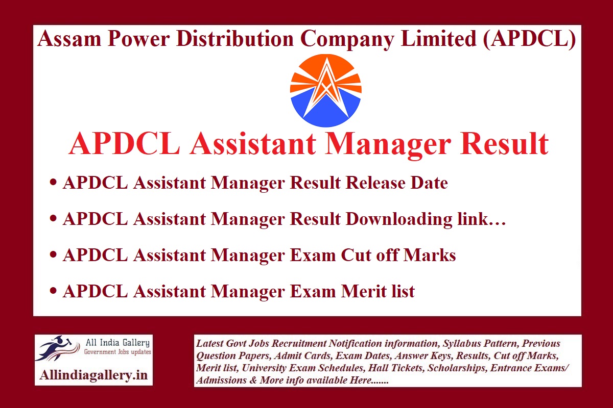 APDCL Assistant Manager Result