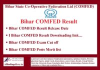 Bihar COMFED Result