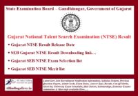SEB Gujarat NTSE Result