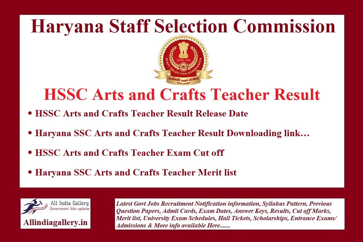 HSSC Arts and Crafts Teacher Result