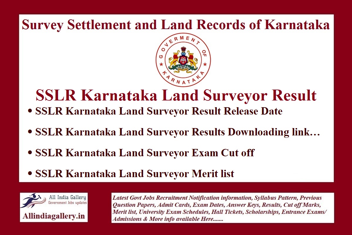 SSLR Karnataka Land Surveyor Result