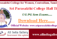 Sri Parasakthi College Hall Ticket