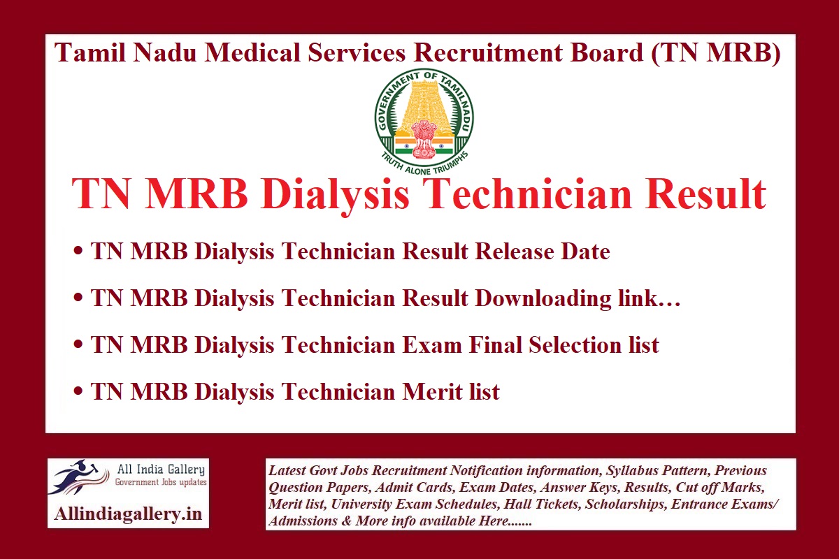 TN MRB Dialysis Technician Result