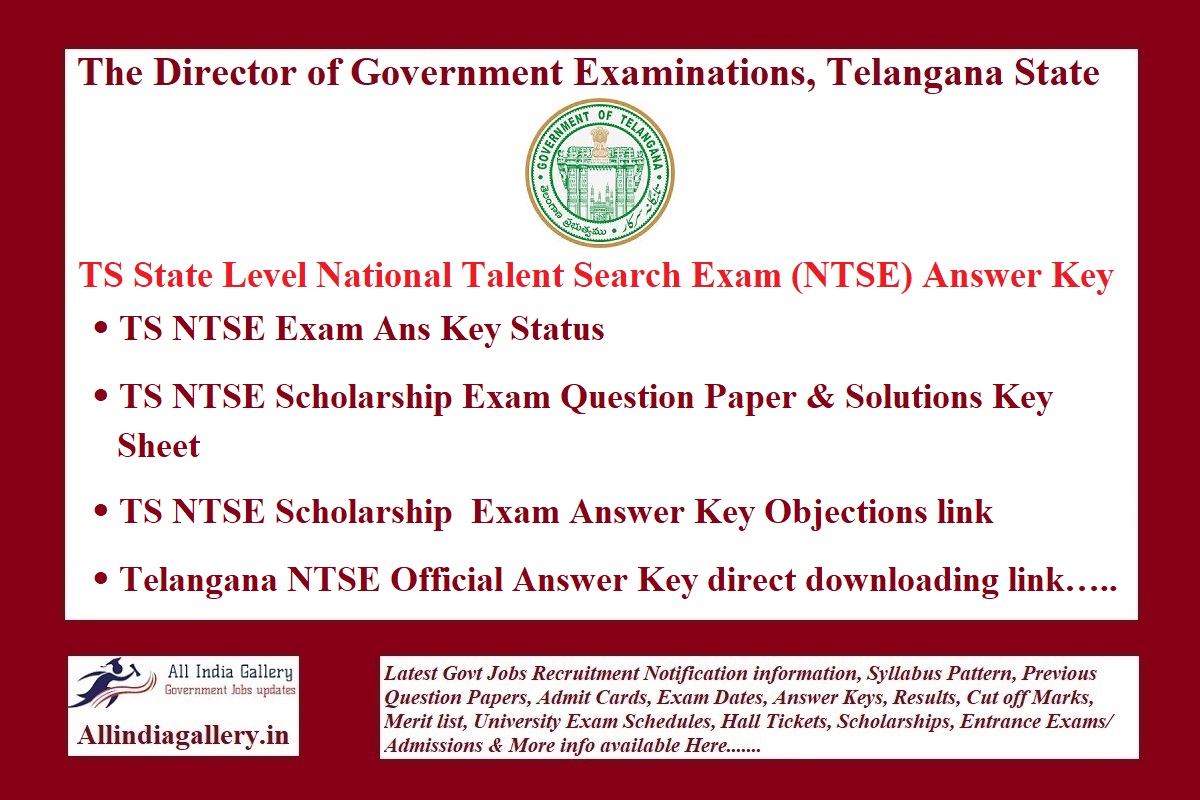TS NTSE Answer Key