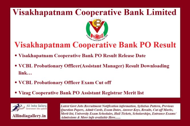 Visakhapatnam Cooperative Bank PO Result