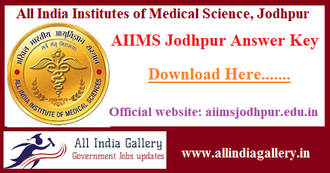 AIIMS Jodhpur Answer Key
