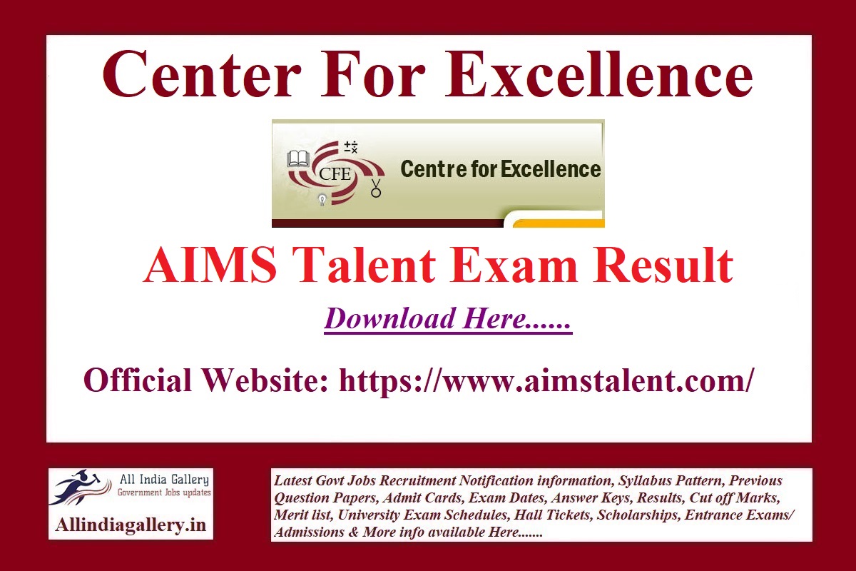 AIMS Talent Exam Result