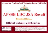 APSSB LDC JSA Result