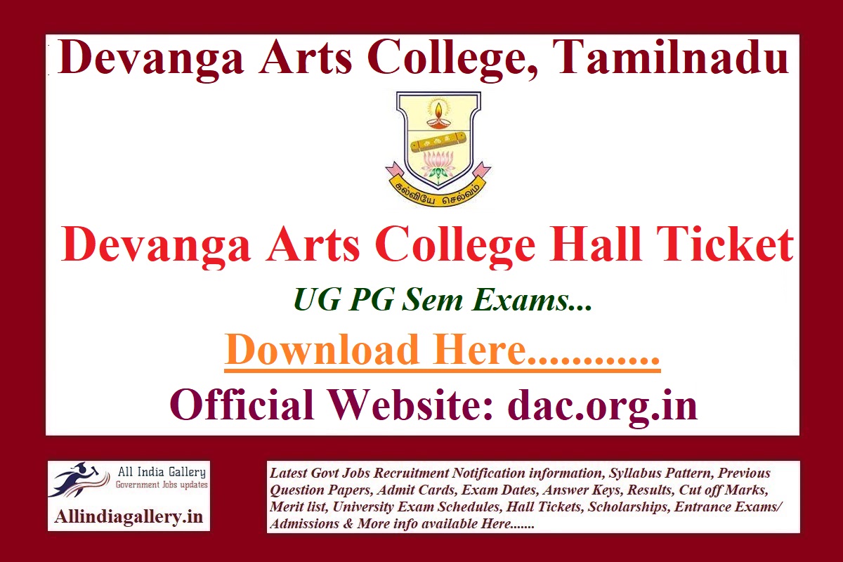 Devanga Arts College Hall Ticket