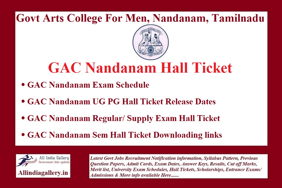 GAC Nandanam Hall Ticket