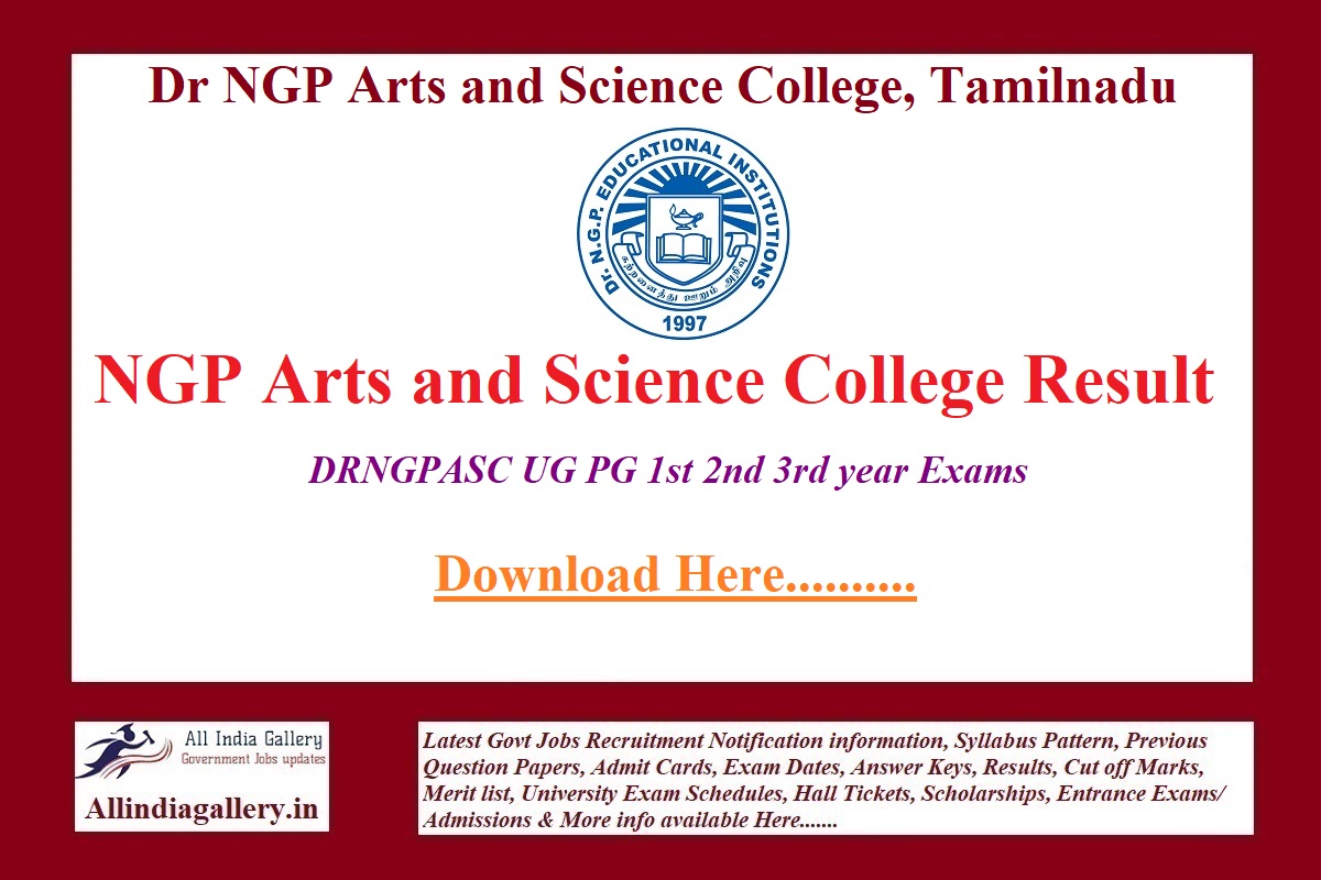 NGP Arts and Science College Result