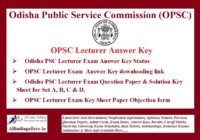 OPSC Lecturer Answer Key