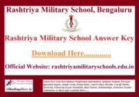 Rashtriya Military School Answer Key