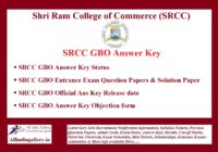 SRCC GBO Answer Key