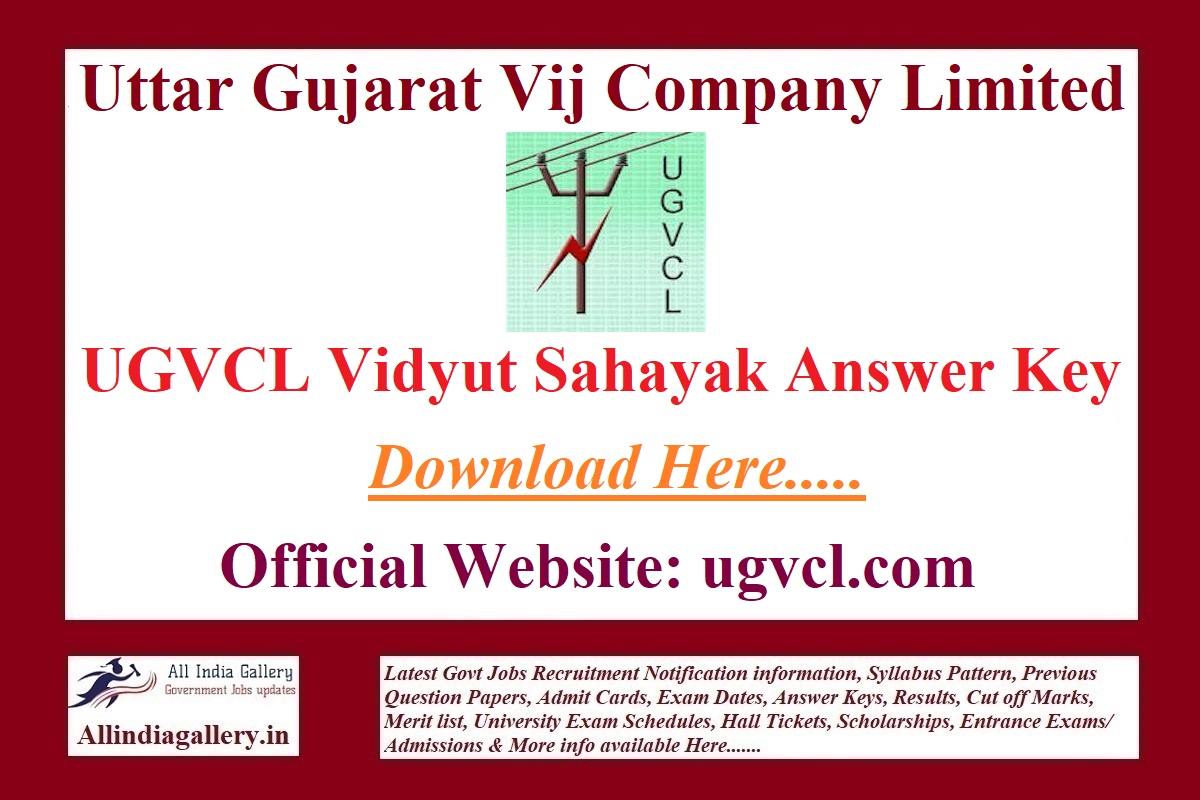 UGVCL Vidyut Sahayak Answer Key