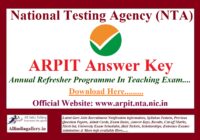 ARPIT Answer Key