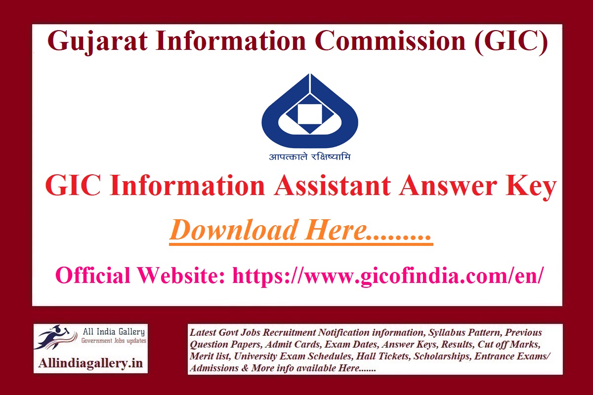 GIC Information Assistant Answer Key