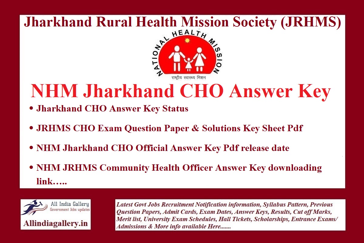 Jharkhand CHO Answer Key