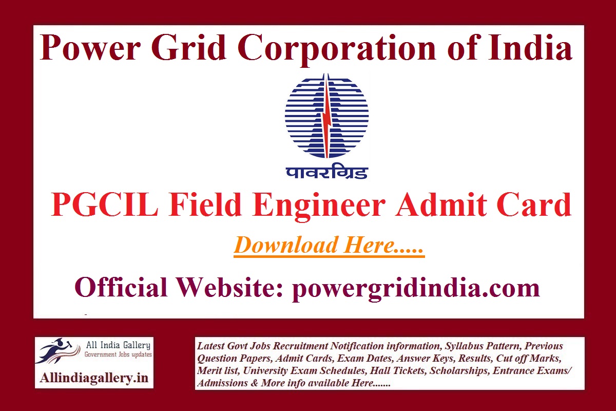 PGCIL Field Engineer Admit Card