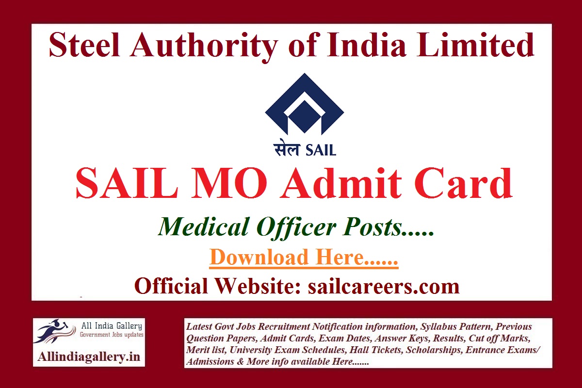 SAIL MO Admit Card