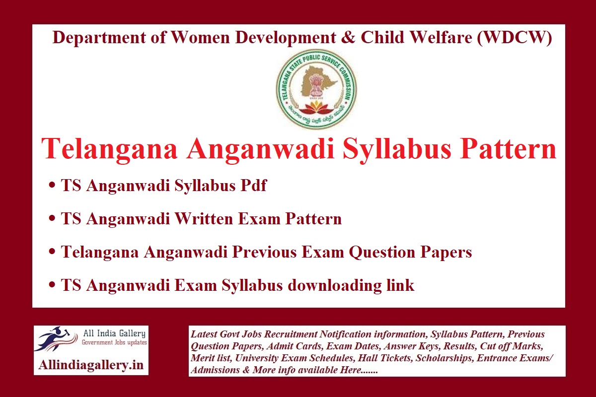 TS Anganwadi Syllabus Pattern