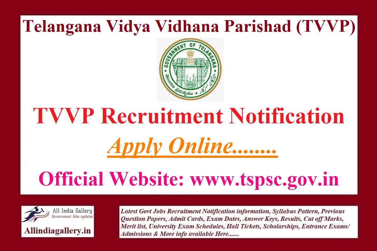 TVVP Recruitment Notification