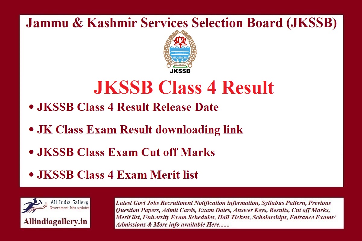 JKSSB Class 4 Result