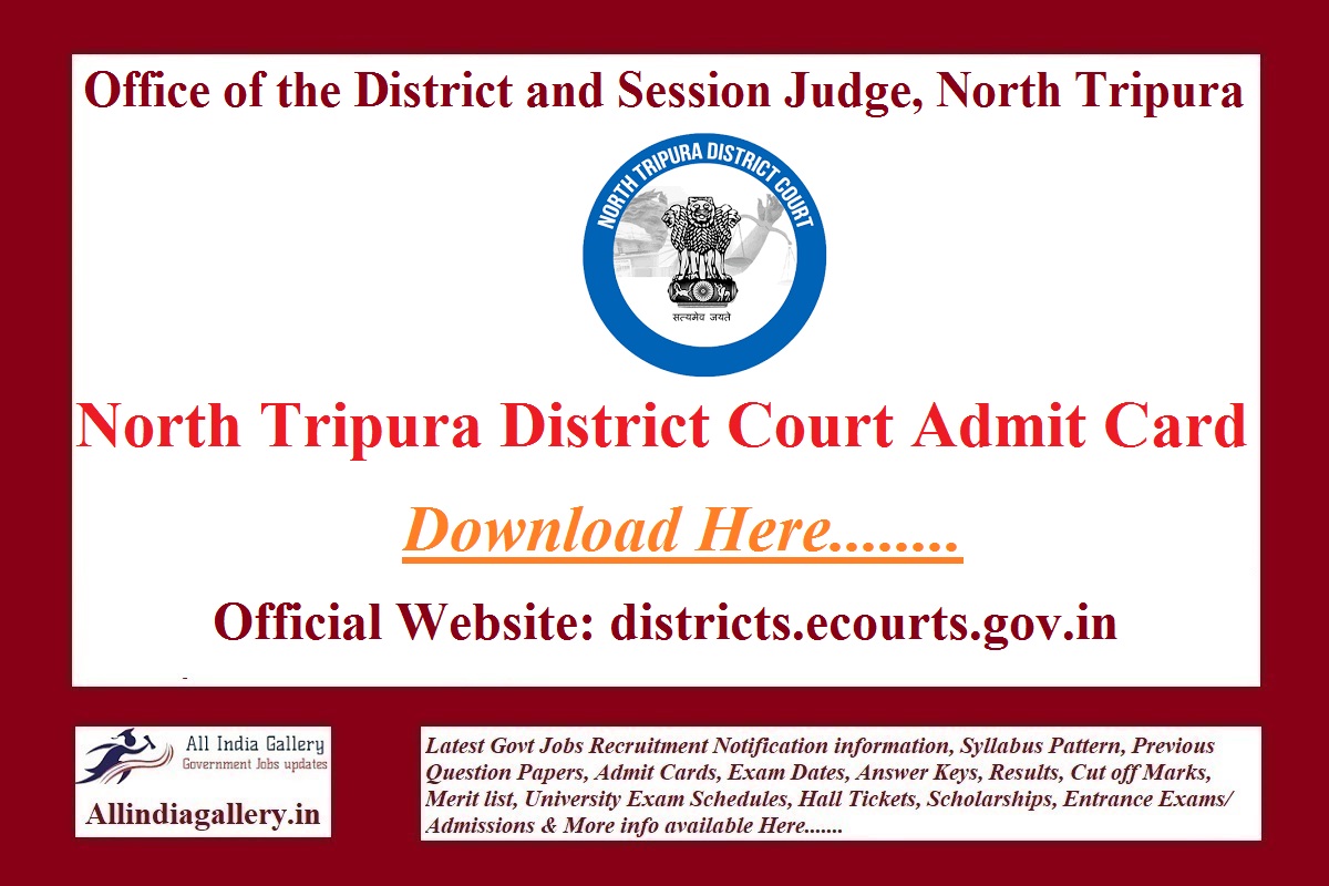 North Tripura District Court Peon Admit Card