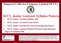 SCCL Junior Assistant Syllabus Pattern