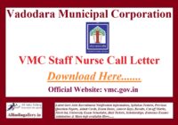 VMC Staff Nurse Call Letter