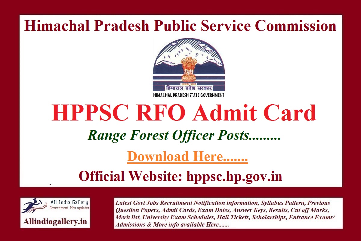 HPPSC Range Forest Officer Admit Card