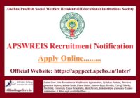 APSWREIS Recruitment Notification