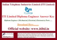 ITI Limited Diploma Engineer Answer Key