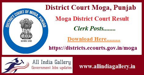 Moga District Court Clerk Result