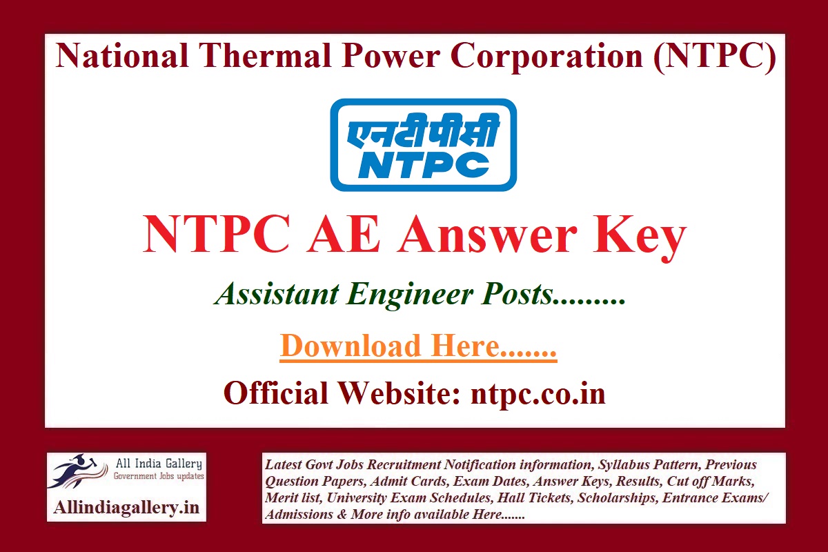 NTPC AE Answer Key