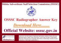 OSSSC Radiographer Answer Key