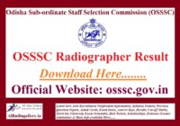 OSSSC Radiographer Result