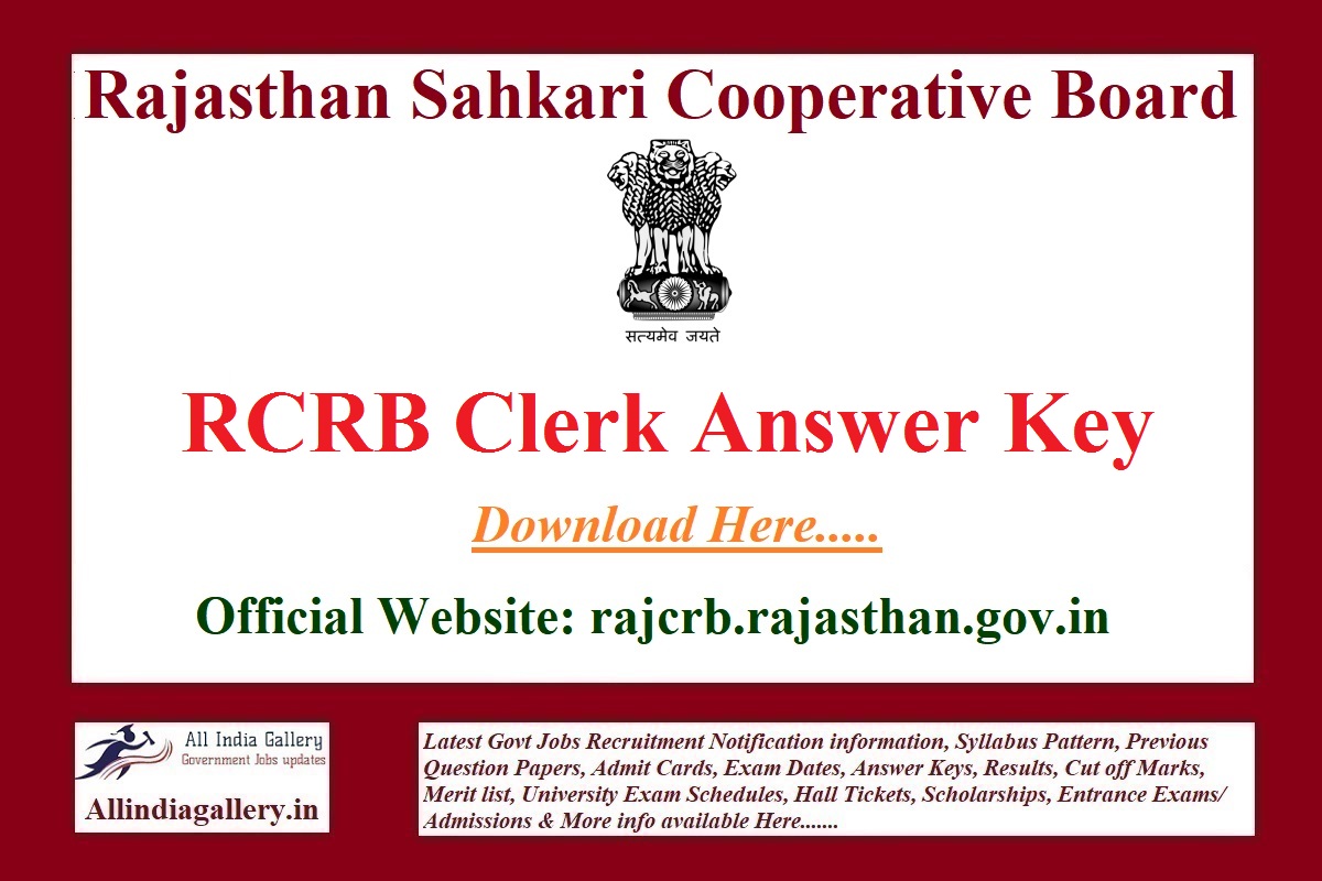 RCRB Clerk Answer Key