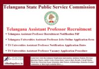 Telangana Assistant Professor Recruitment Notification