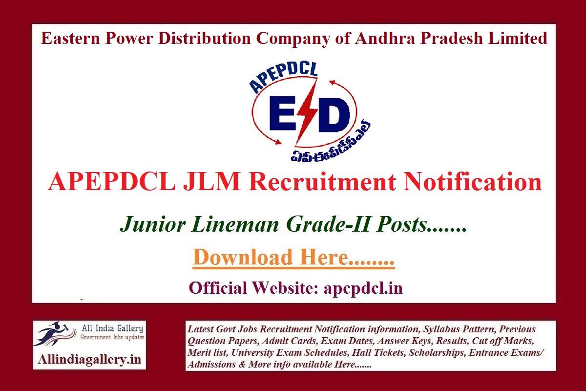 APEPDCL Junior Lineman Recruitment Notification